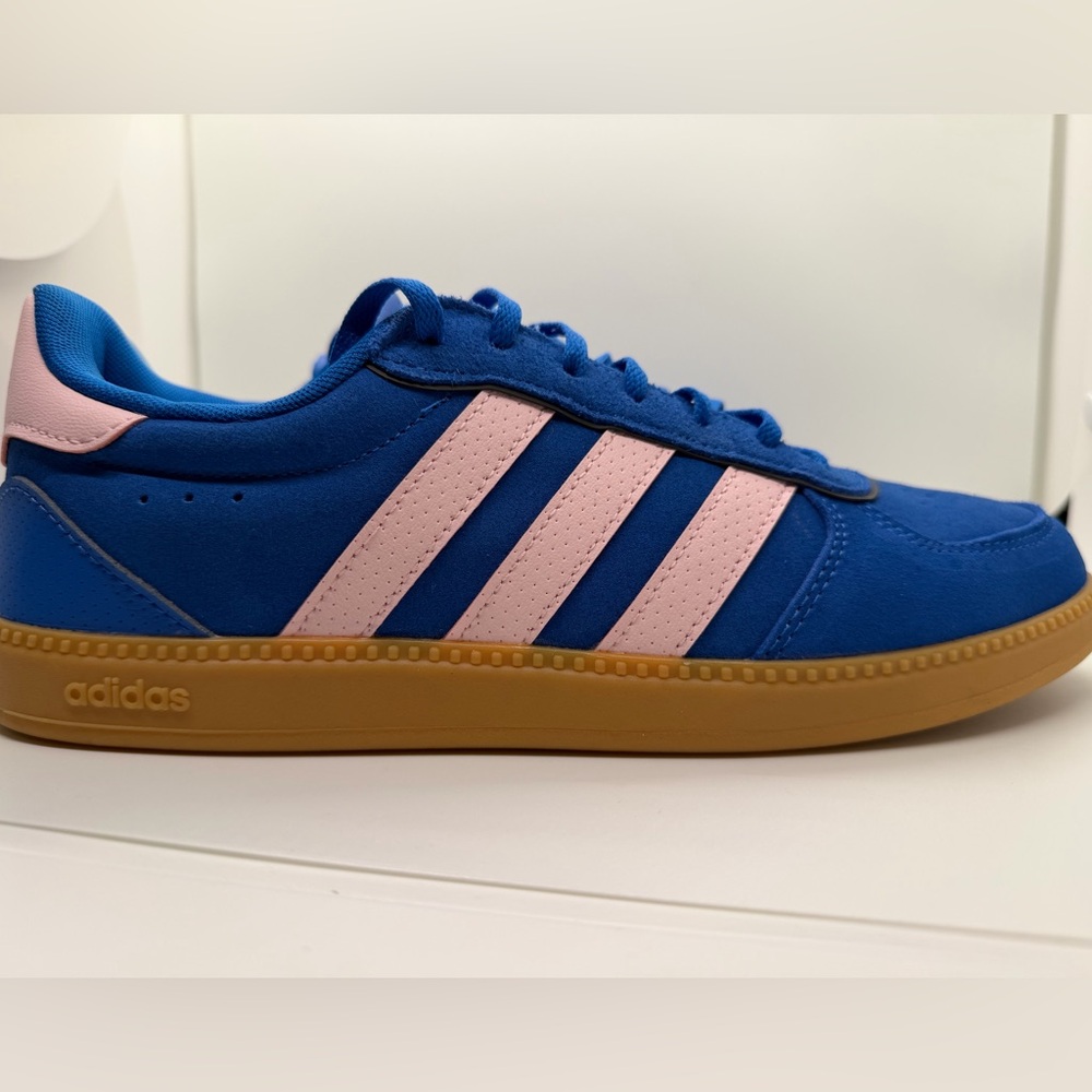 Adidas Breaknet Sleek Women’s Blue and Pink Athletic Shoes